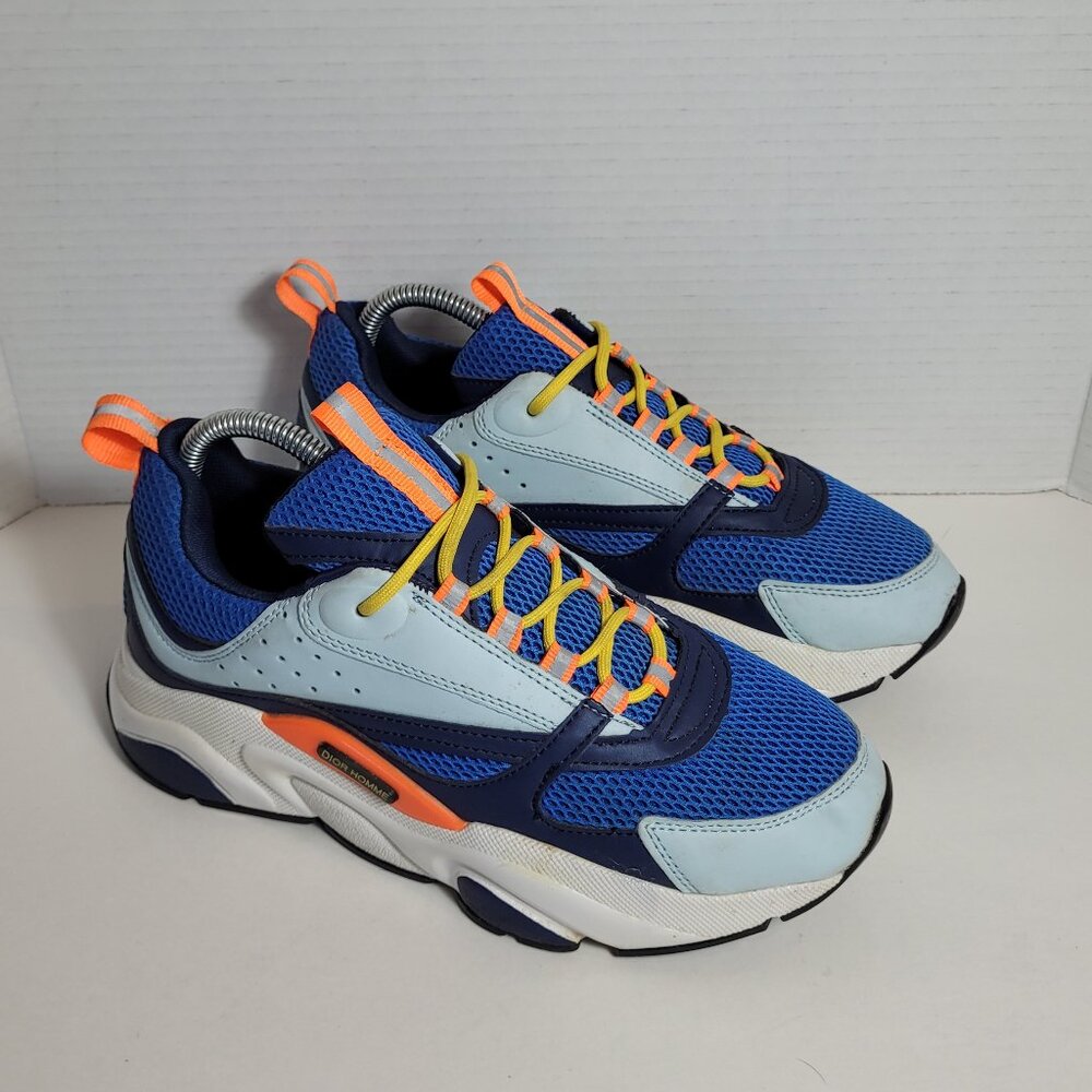 Dior Homme Blue, Light Blue, Orange, White Sneakers Men's Size 8 / 41